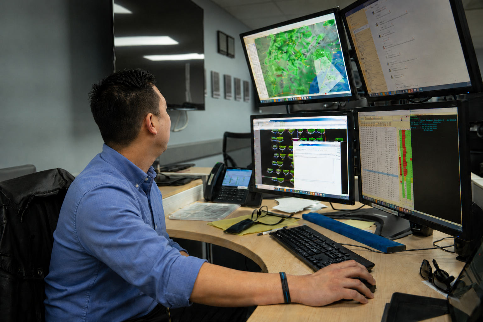 Aircraft dispatch and flight operations desk